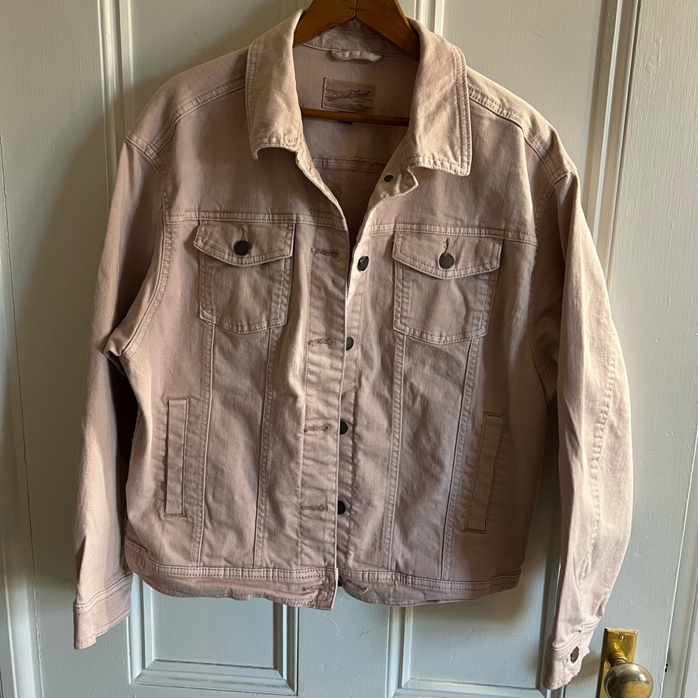 Universal Thread Light Dusty Pink Denim Jacket Size MD